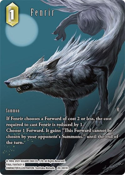 Fenrir (Full Art) - 20-081H - Dawn of Heroes