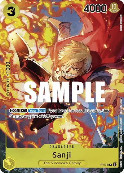 Sanji (Event Pack Vol. 2) - P-034 - One Piece Promotion Cards