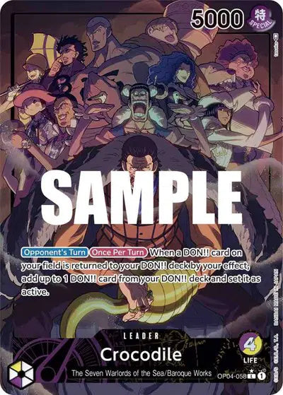 Crocodile (Alternate Art) - OP04-058 - Kingdoms of Intrigue