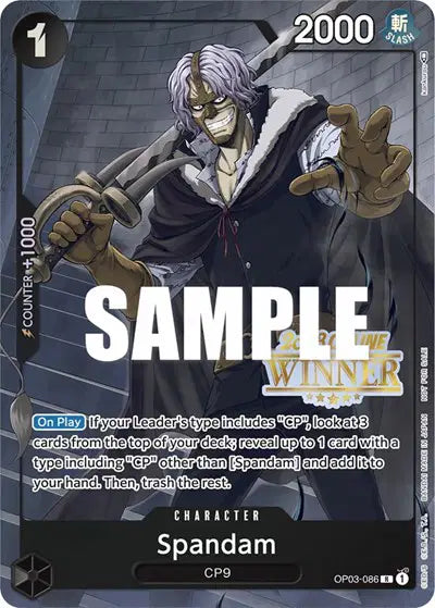 Spandam (Online Regional 2023) [Winner] - OP03-086 - One Piece Promotion Cards