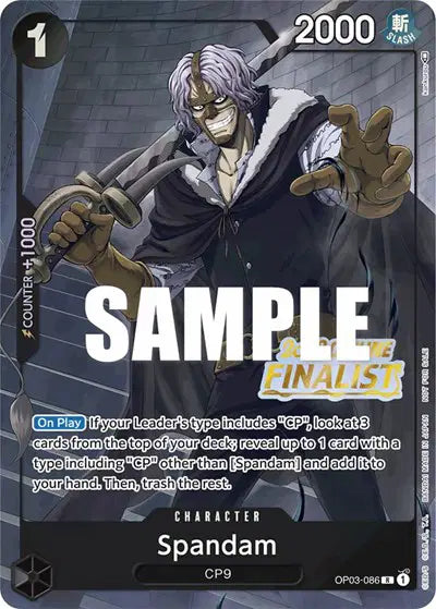 Spandam (Offline Regional 2023) [Finalist] - OP03-086 - One Piece Promotion Cards