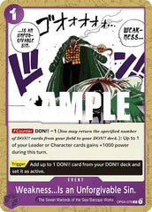 Weakness...Is an Unforgivable Sin. - OP04-076 - Kingdoms of Intrigue