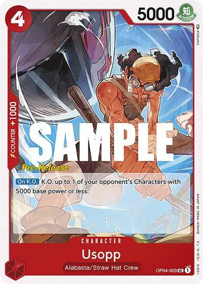 Usopp - OP04-003 - Kingdoms of Intrigue Pre-Release Cards