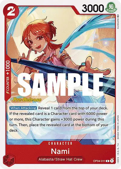 Nami - OP04-011 - Kingdoms of Intrigue Pre-Release Cards