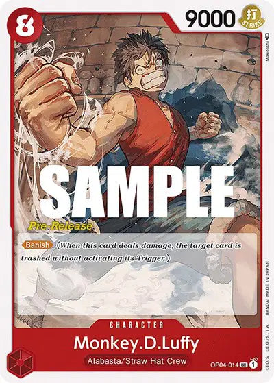 Monkey.D.Luffy - OP04-014 - Kingdoms of Intrigue Pre-Release Cards