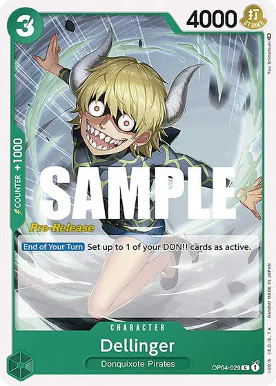Dellinger - OP04-029 - Kingdoms of Intrigue Pre-Release Cards