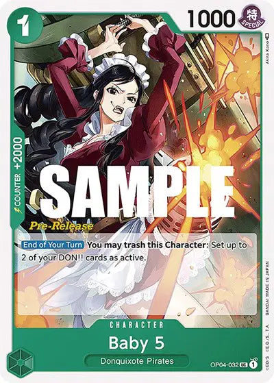 Baby 5 - OP04-032 - Kingdoms of Intrigue Pre-Release Cards