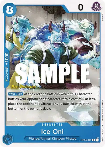 Ice Oni - OP04-047 - Kingdoms of Intrigue Pre-Release Cards
