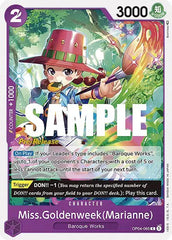 Miss.Goldenweek(Marianne) - OP04-065 - Kingdoms of Intrigue Pre-Release Cards