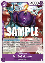 Mr.3(Galdino) - OP04-070 - Kingdoms of Intrigue Pre-Release Cards