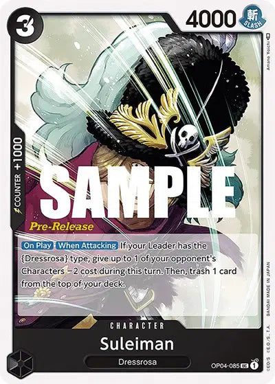 Suleiman - OP04-085 - Kingdoms of Intrigue Pre-Release Cards