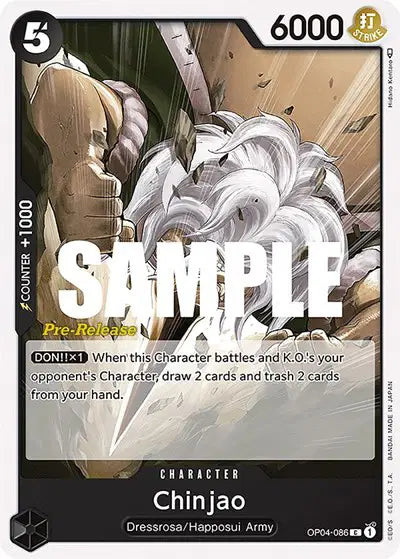 Chinjao - OP04-086 - Kingdoms of Intrigue Pre-Release Cards