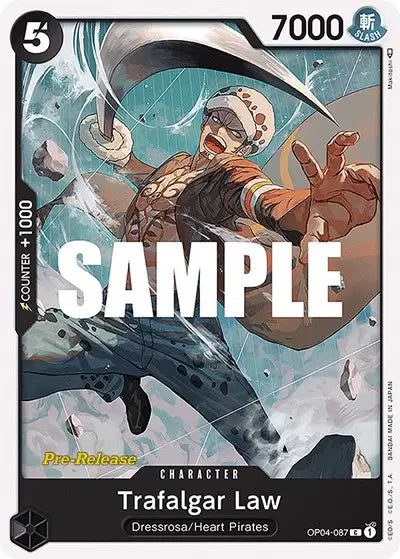 Trafalgar Law - OP04-087 - Kingdoms of Intrigue Pre-Release Cards