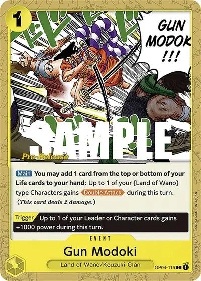Gun Modoki - OP04-115 - Kingdoms of Intrigue Pre-Release Cards