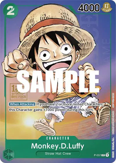 Monkey.D.Luffy (037) (1st Anniversary Tournament) - P-037 - One Piece Promotion Cards