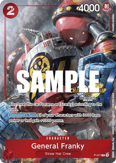 General Franky (CS 2023 Event Pack) - P-027 - One Piece Promotion Cards