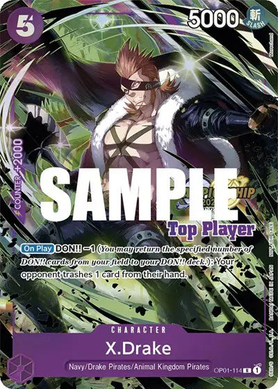 X.Drake (CS 2023 Top Players Pack) - OP01-114 - One Piece Promotion Cards