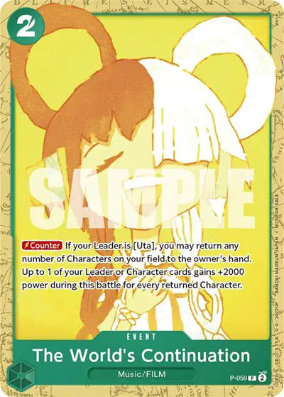 The World's Continuation (Starter Deck 11: Uta Deck Battle) - P-059 - One Piece Promotion Cards
