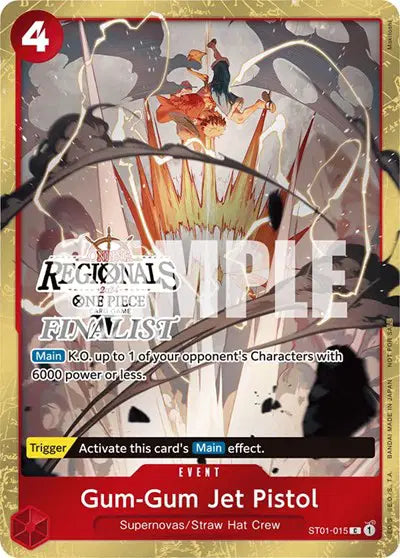 Gum-Gum Jet Pistol (Online Regional 2024) [Finalist] - ST01-015 - One Piece Promotion Cards