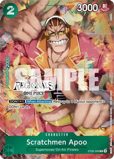 Scratchmen Apoo (Online Regional 2024) [Participant] - ST02-008 - One Piece Promotion Cards