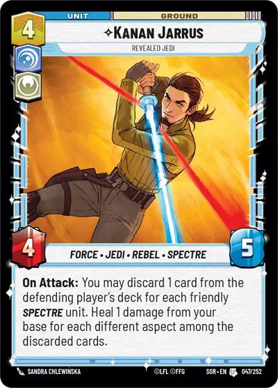 Kanan Jarrus - Revealed Jedi - SOR-047 - Spark of Rebellion