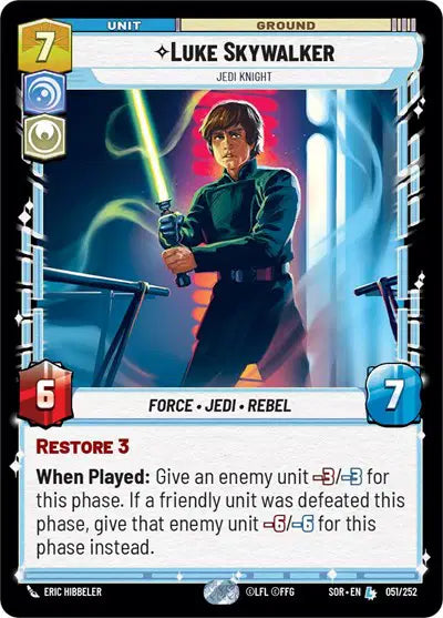 Luke Skywalker - Jedi Knight - SOR-051 - Spark of Rebellion