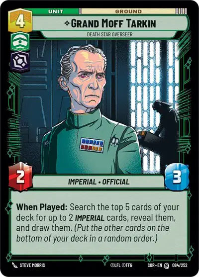 Grand Moff Tarkin - Death Star Overseer - SOR-084 - Spark of Rebellion
