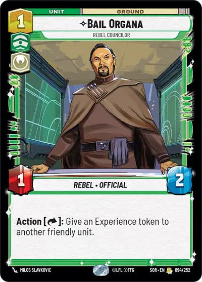 Bail Organa - Rebel Councilor - SOR-094 - Spark of Rebellion
