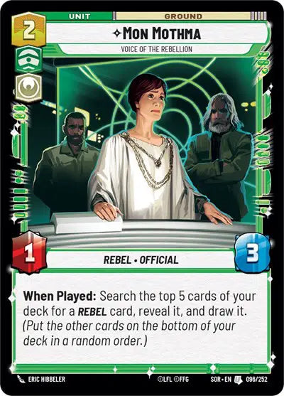 Mon Mothma - Voice of the Rebellion - SOR-096 - Spark of Rebellion