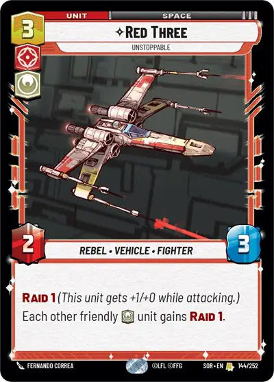 Red Three - Unstoppable - SOR-144 - Spark of Rebellion