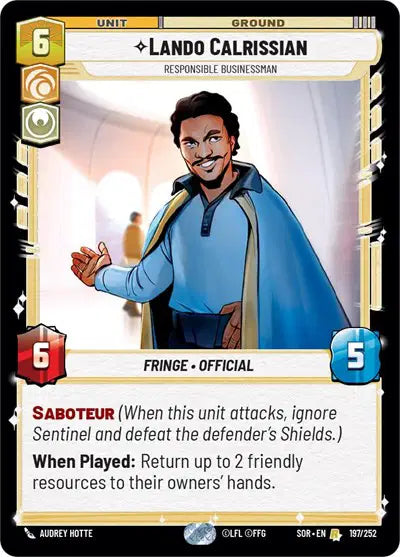 Lando Calrissian - Responsible Businessman - SOR-197 - Spark of Rebellion
