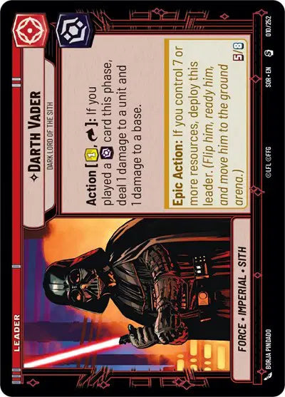Darth Vader - Dark Lord of the Sith - SOR-010 - Spark of Rebellion