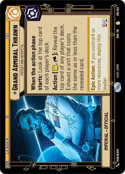 Grand Admiral Thrawn - Patient and Insightful - SOR-016 - Spark of Rebellion