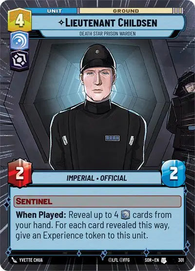 Lieutenant Childsen - Death Star Prison Warden (Hyperspace) - SOR-301 - Spark of Rebellion