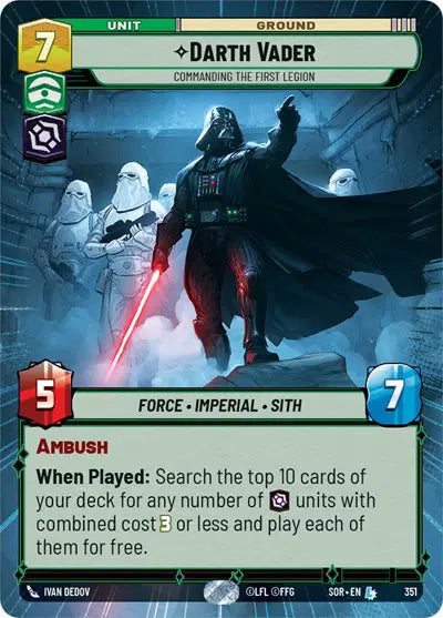 Darth Vader - Commanding the First Legion (Hyperspace) - SOR-351 - Spark of Rebellion