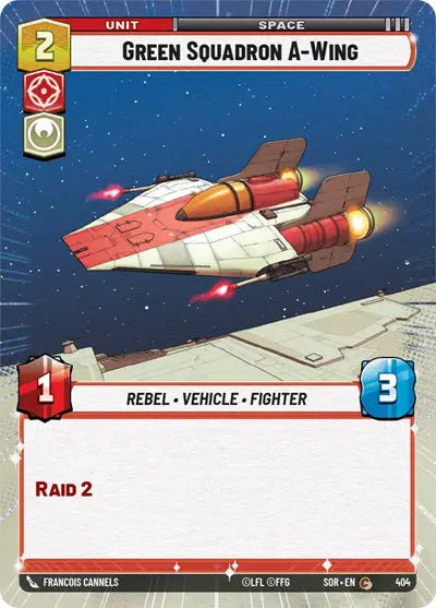 Green Squadron A-Wing (Hyperspace) - SOR-404 - Spark of Rebellion