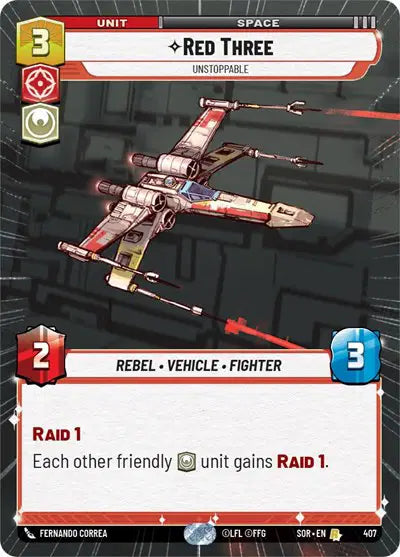 Red Three - Unstoppable (Hyperspace) - SOR-407 - Spark of Rebellion