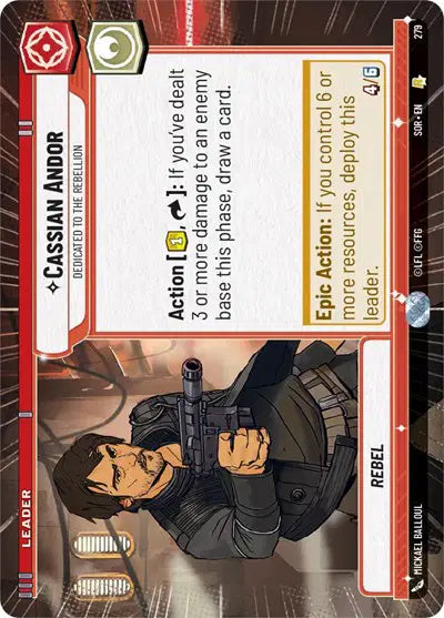 Cassian Andor - Dedicated to the Rebellion (Hyperspace) - SOR-279 - Spark of Rebellion