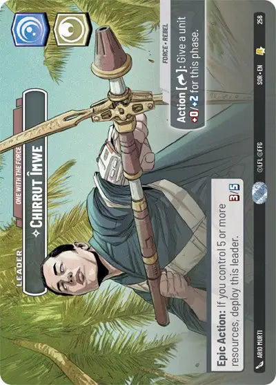 Chirrut Imwe - One With The Force (Showcase) - SOR-256 - Spark of Rebellion