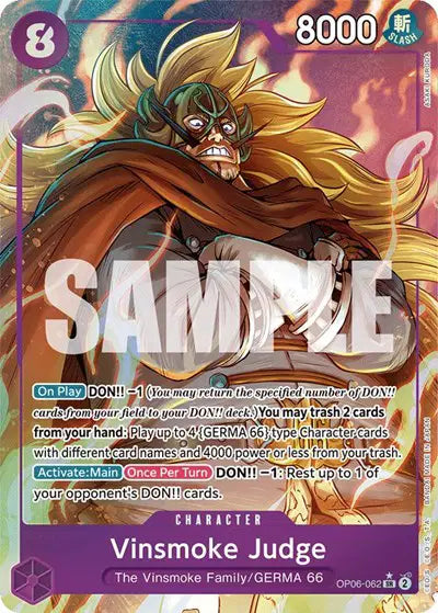 Vinsmoke Judge (Alternate Art) - OP06-062 - Wings of the Captain