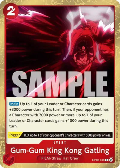 Gum-Gum King Kong Gatling - OP06-018 - Wings of the Captain