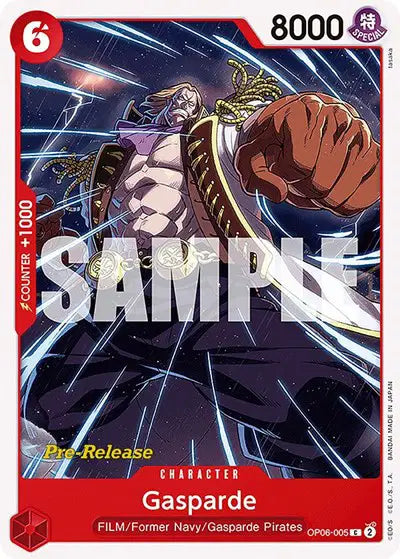 Gasparde - OP06-005 - Wings of the Captain Pre-Release Cards