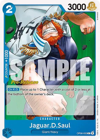 Jaguar.D.Saul - OP06-053 - Wings of the Captain Pre-Release Cards