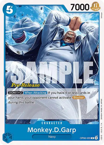 Monkey.D.Garp - OP06-055 - Wings of the Captain Pre-Release Cards