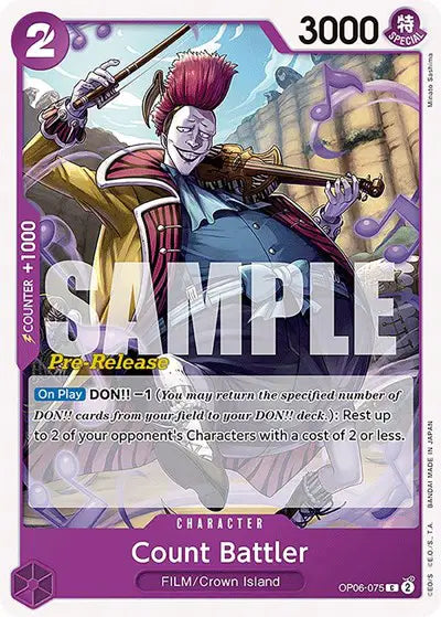 Count Battler - OP06-075 - Wings of the Captain Pre-Release Cards
