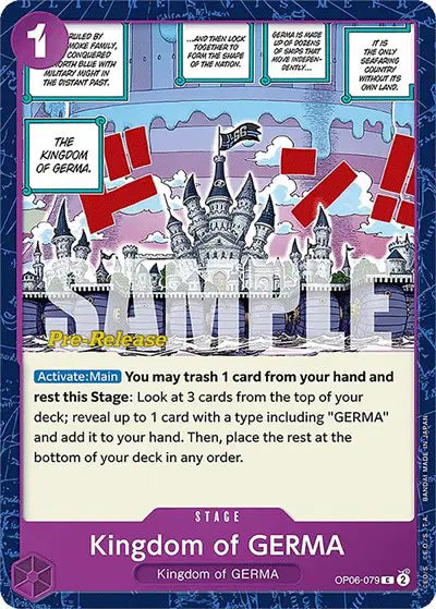Kingdom of GERMA - OP06-079 - Wings of the Captain Pre-Release Cards