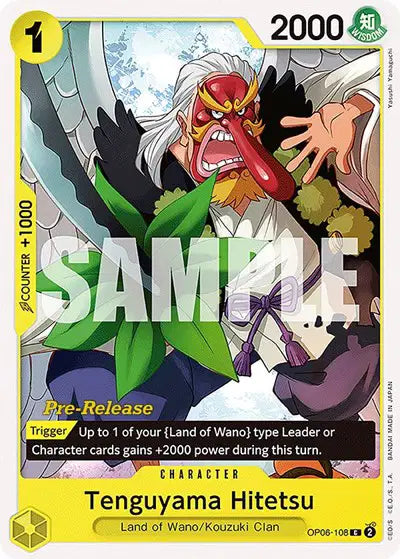 Tenguyama Hitetsu - OP06-108 - Wings of the Captain Pre-Release Cards