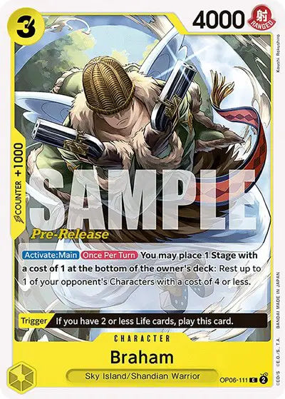 Braham - OP06-111 - Wings of the Captain Pre-Release Cards