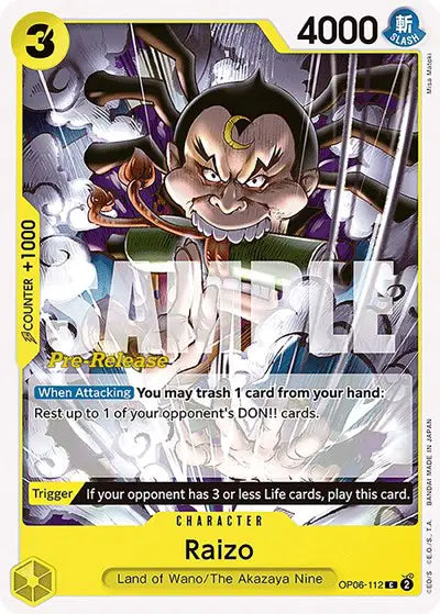 Raizo - OP06-112 - Wings of the Captain Pre-Release Cards