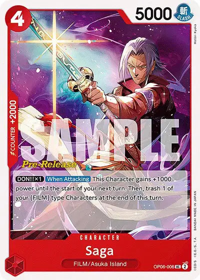 Saga - OP06-006 - Wings of the Captain Pre-Release Cards